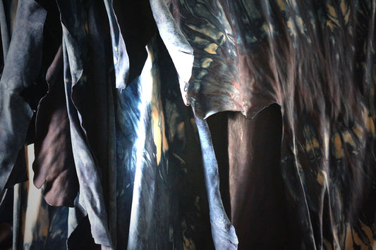 Indigo  leather process
